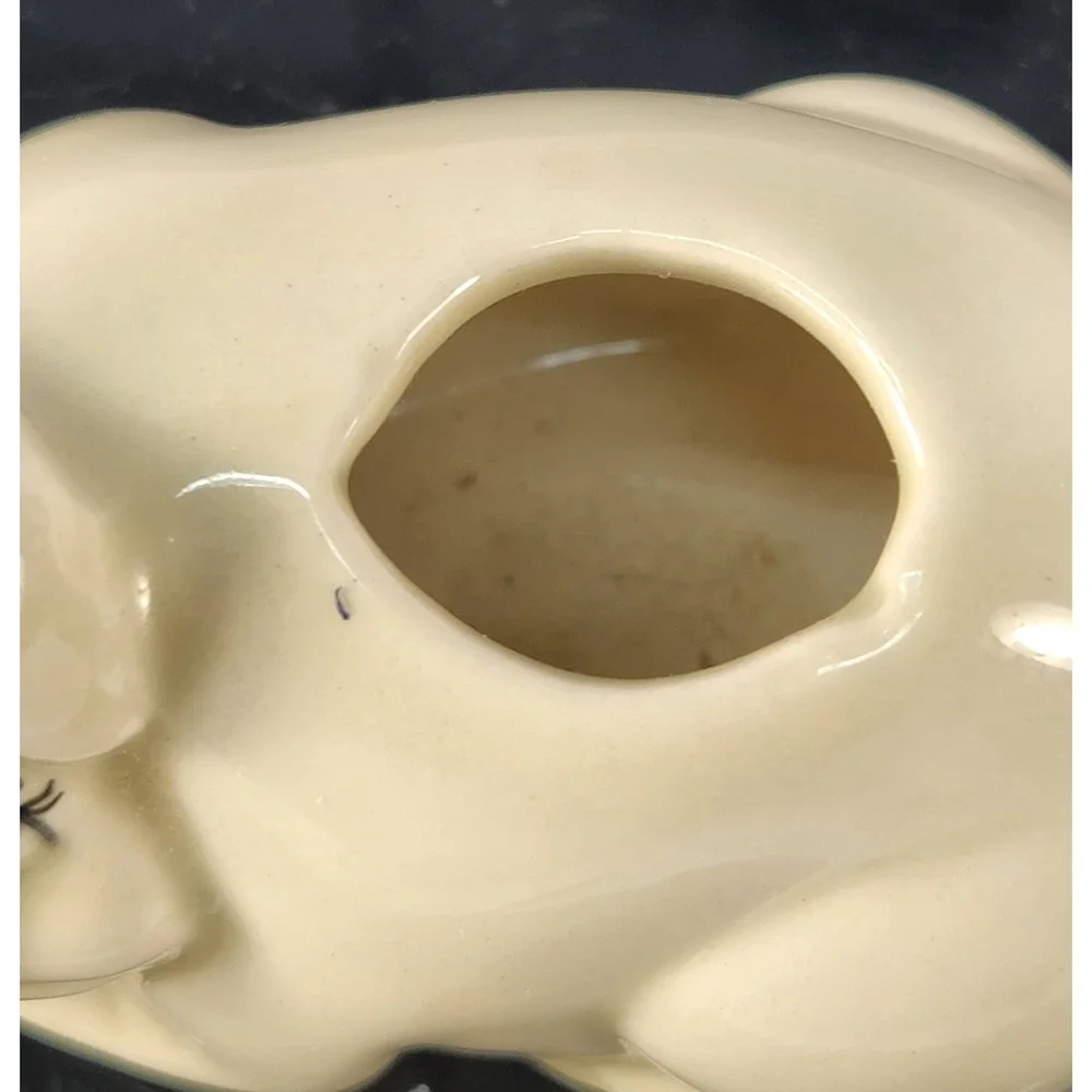 Vintage Farmhouse Ceramic Pig Tooth Pick Holder Succulent Pot Grand Poppy CA
